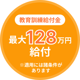 教育訓練給付金　最大128万円給付